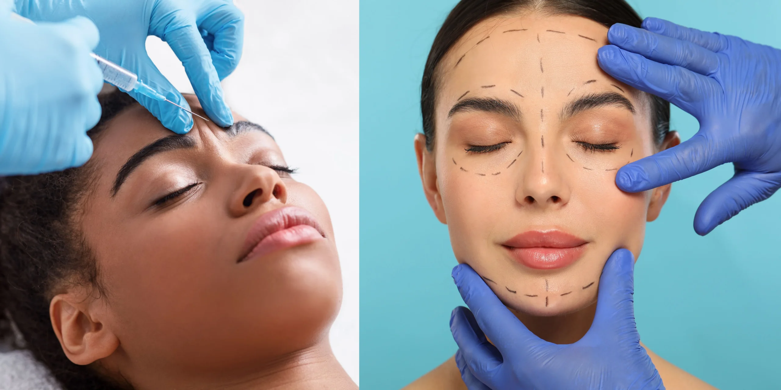 a woman with her hands on her face and the words cosmetic surgery health tips